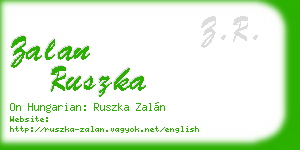 zalan ruszka business card